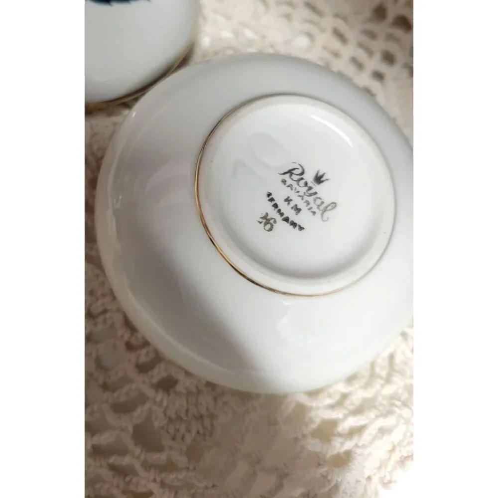 Vintage Porcelain Ring Trinket Box Red Rose Royal Bavaria Germany